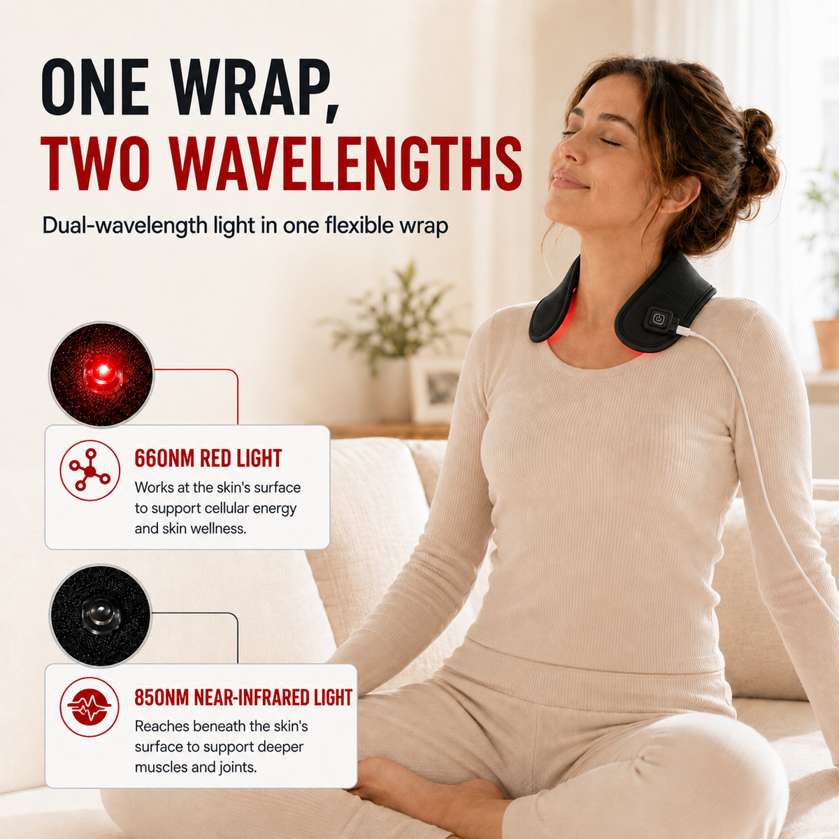 Red Light Near Infrared Therapy Belt for Back, Waist, and Body™